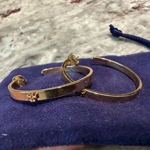 Gold Cuff Bracelet Set